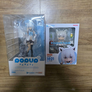 홀로라이브 시라카미 후부키 넨도 + 팝업 피규어 미개봉