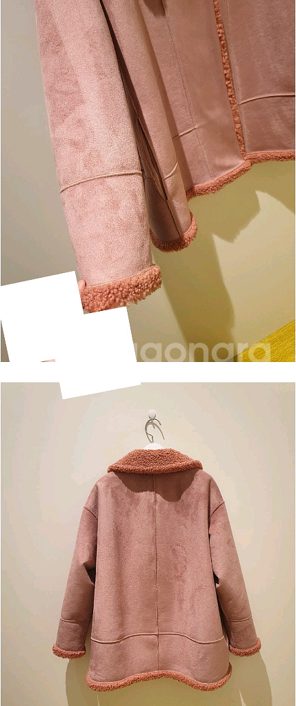 DEWL 듀엘 , 양면 테디베어 무스탕 코트--4