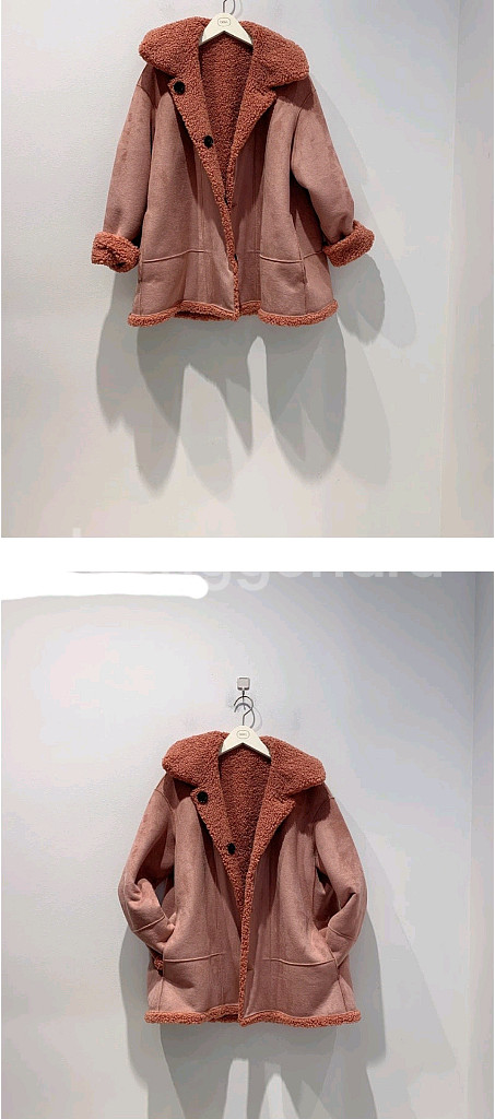 DEWL 듀엘 , 양면 테디베어 무스탕 코트--7