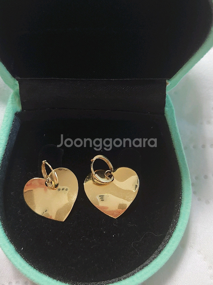 14k 하트 웨이브 귀걸이--0
