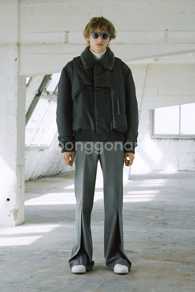 루이비통/양털 카라 디테처블 항공 봄버/50--0