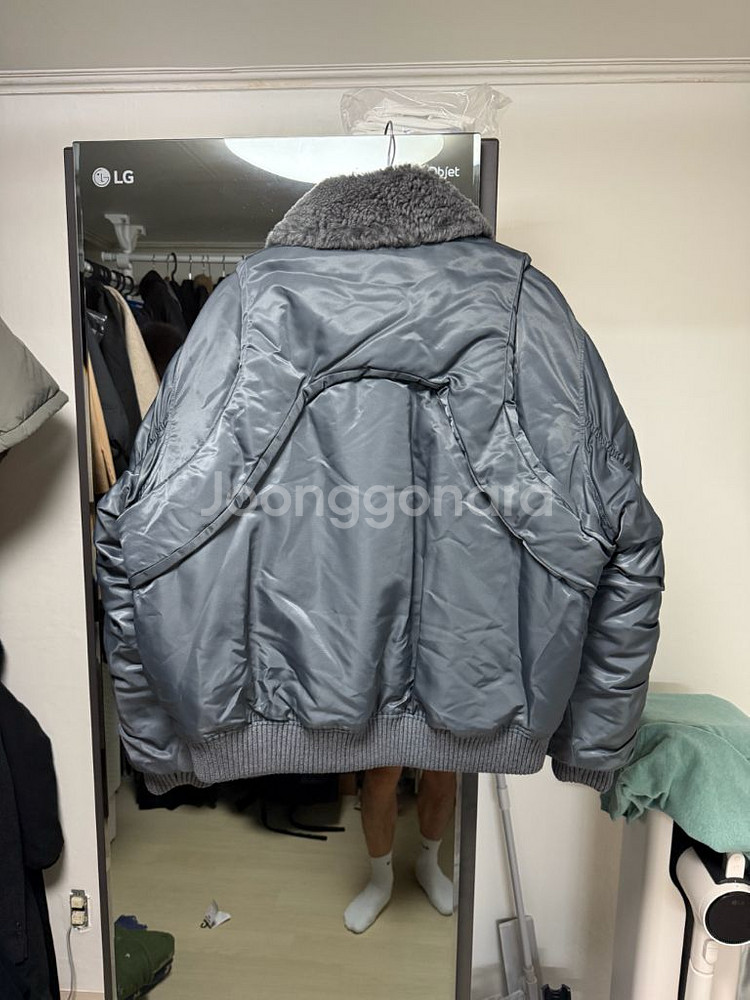 루이비통/양털 카라 디테처블 항공 봄버/50--2