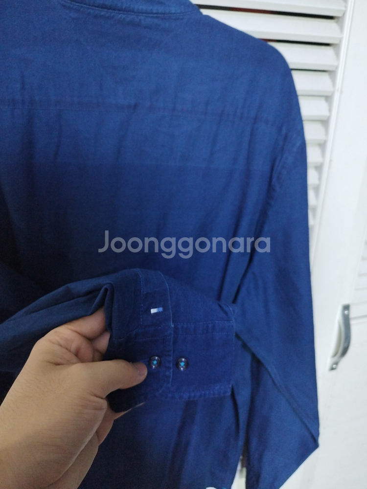 새거 2XL 타미힐피거 인디고 데님 셔츠 청남방--4