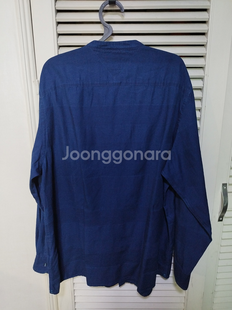 새거 2XL 타미힐피거 인디고 데님 셔츠 청남방--3