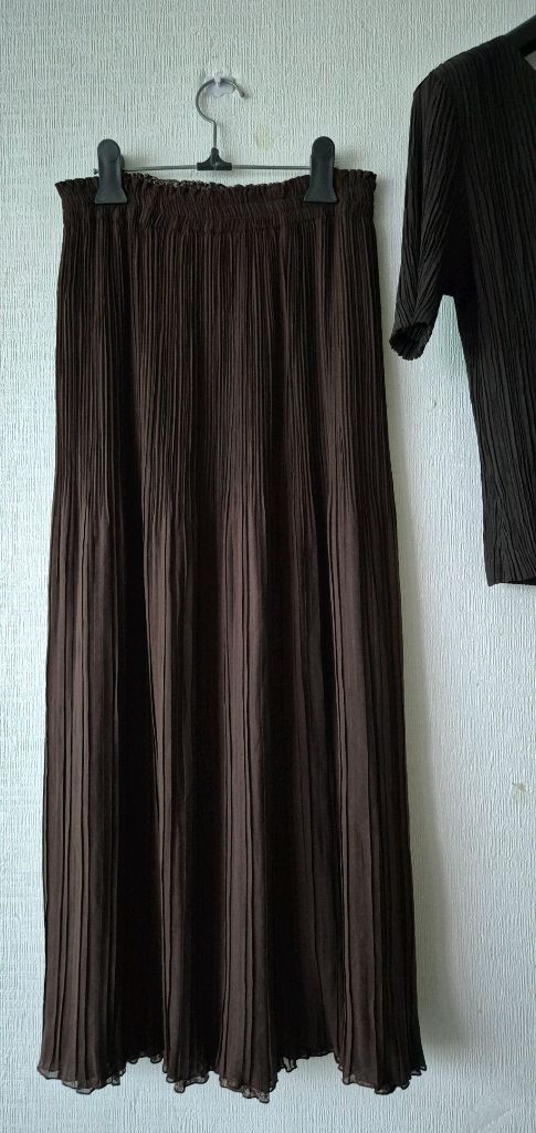 일제 플리츠 탑+일제 양면 플리츠롱스커트+롱자켓가디건 이미지