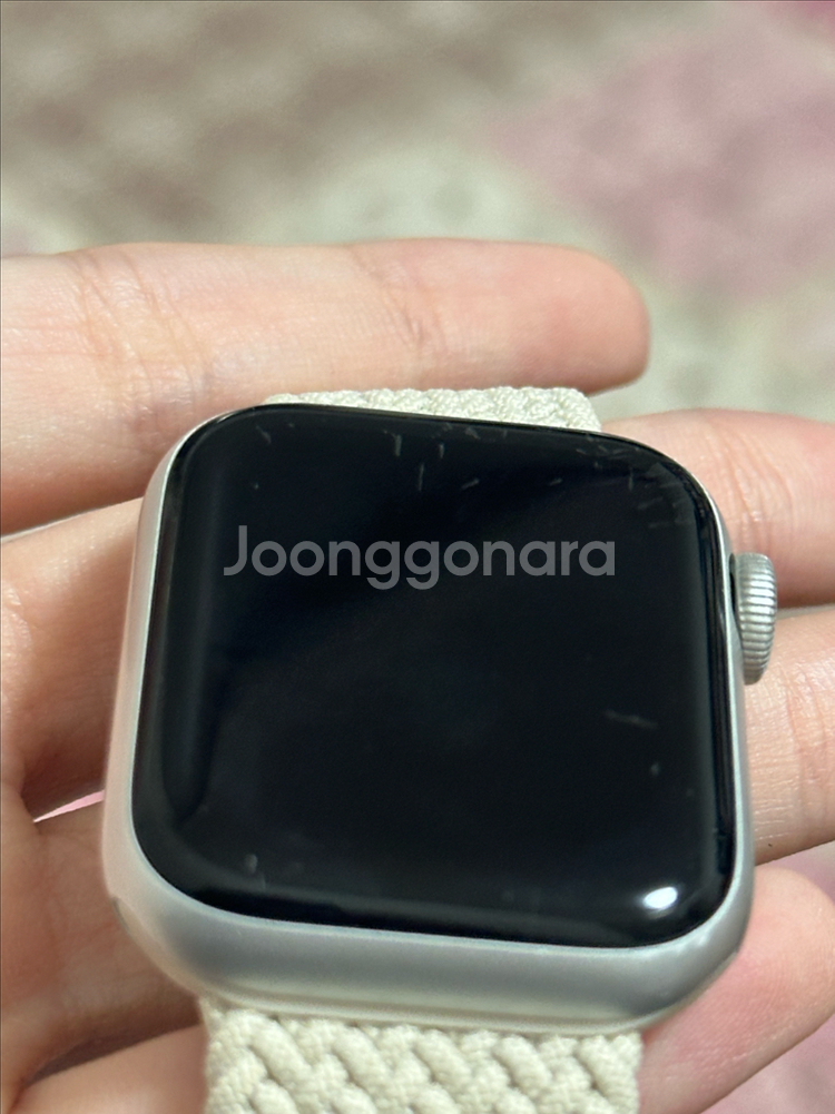 애플워치 se2 40mm GPS 실버 풀박 네고가능--1