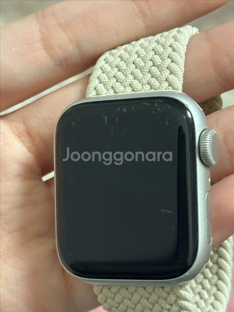 애플워치 se2 40mm GPS 실버 풀박 네고가능--2