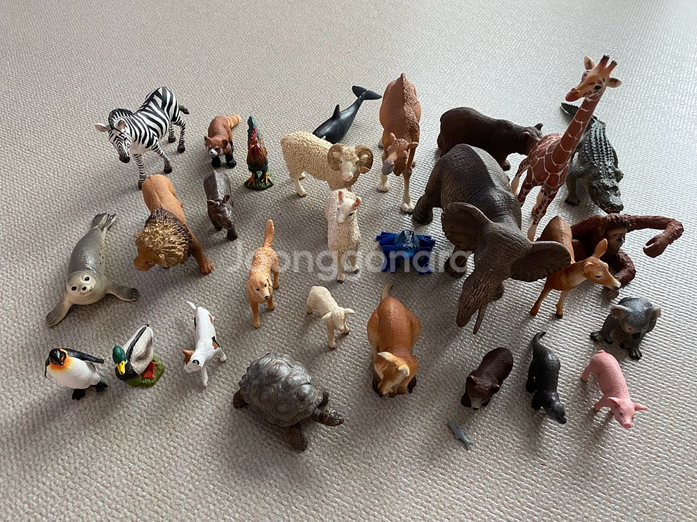슐라이히 28종 동물 피규어 유아 교구 몬테소리 일괄판--0