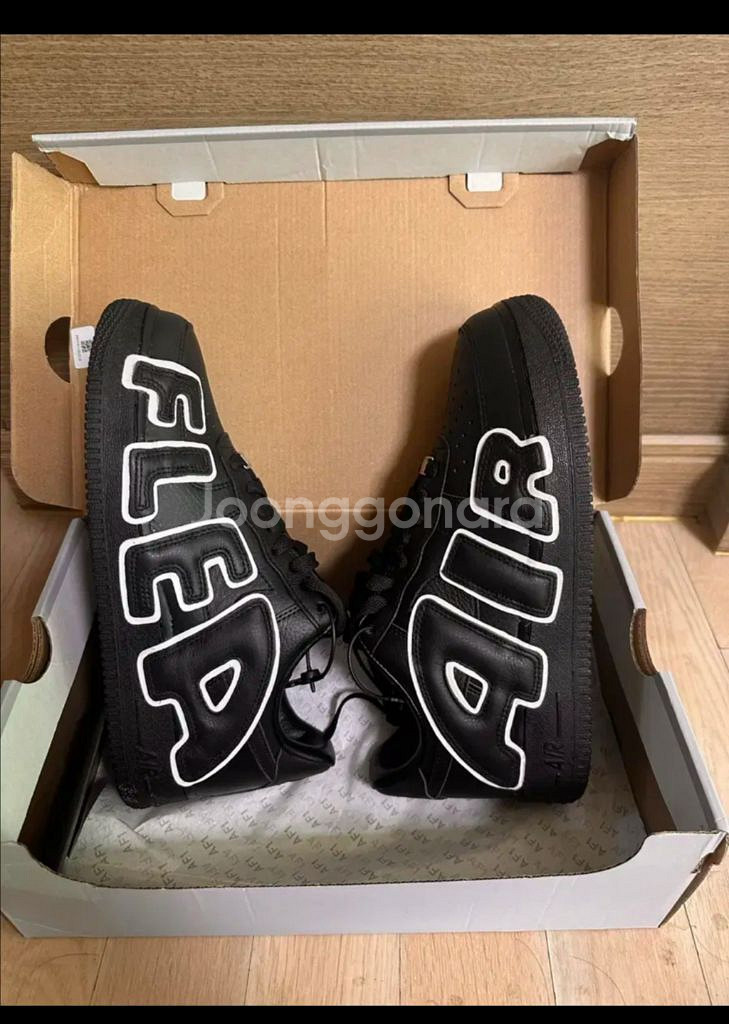 나이키 x CPFM 에어포스 1 로우 프리미엄 블랙--3