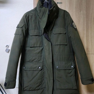 행텐 패딩 카키 야상 점퍼