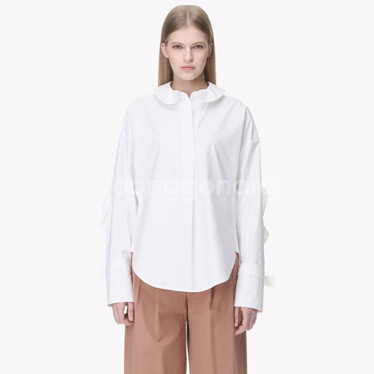 시스템(SYSTEM) 피터팬카라 커프스소매 블라우스 프--1