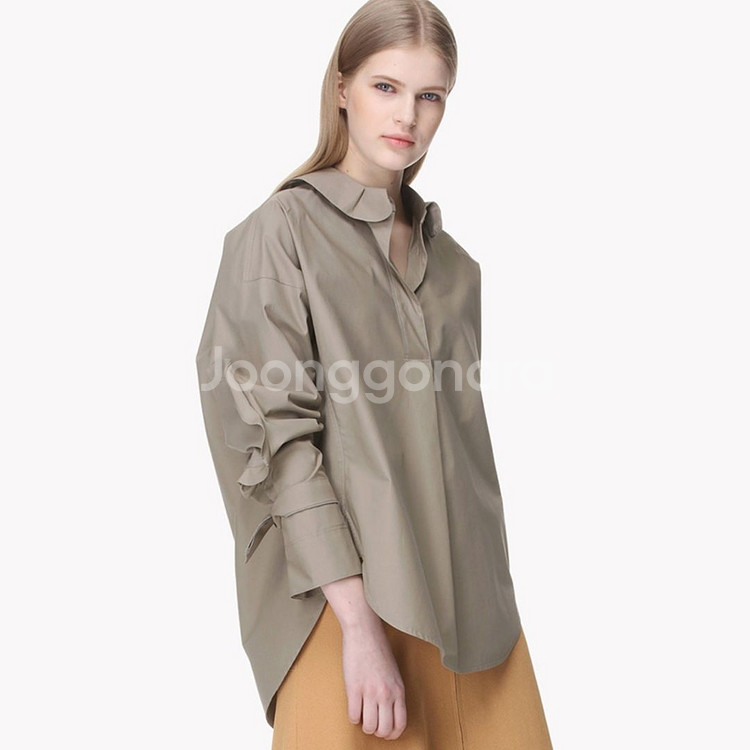 시스템(SYSTEM) 피터팬카라 커프스소매 블라우스 프--0