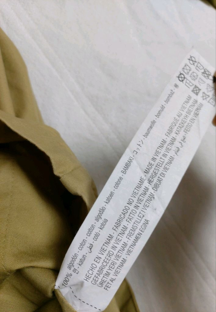 남성 자라 베이지 면 야상점퍼 봄가을아우터M 이미지