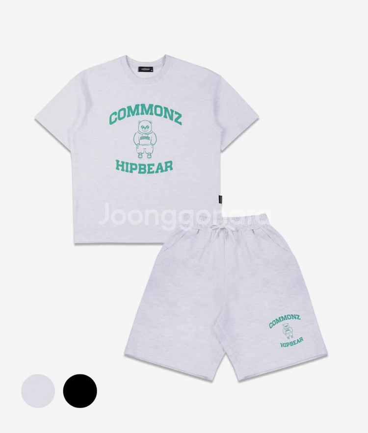 COMMONZ HIPBEAR 반팔 반바지 세트--2