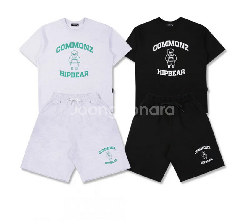 COMMONZ HIPBEAR 반팔 반바지 세트--3