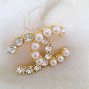 진주&큐빅 브로치 ㅡ새상품