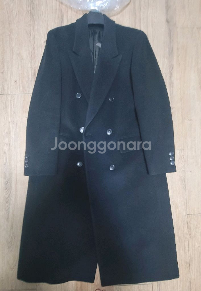 블랭크룸 더블 브레스티드 코트 블랙 2사이즈--4