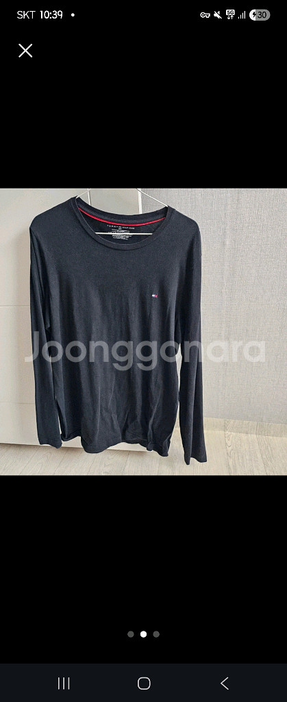 타미힐피거 블랙 긴팔티 M--0