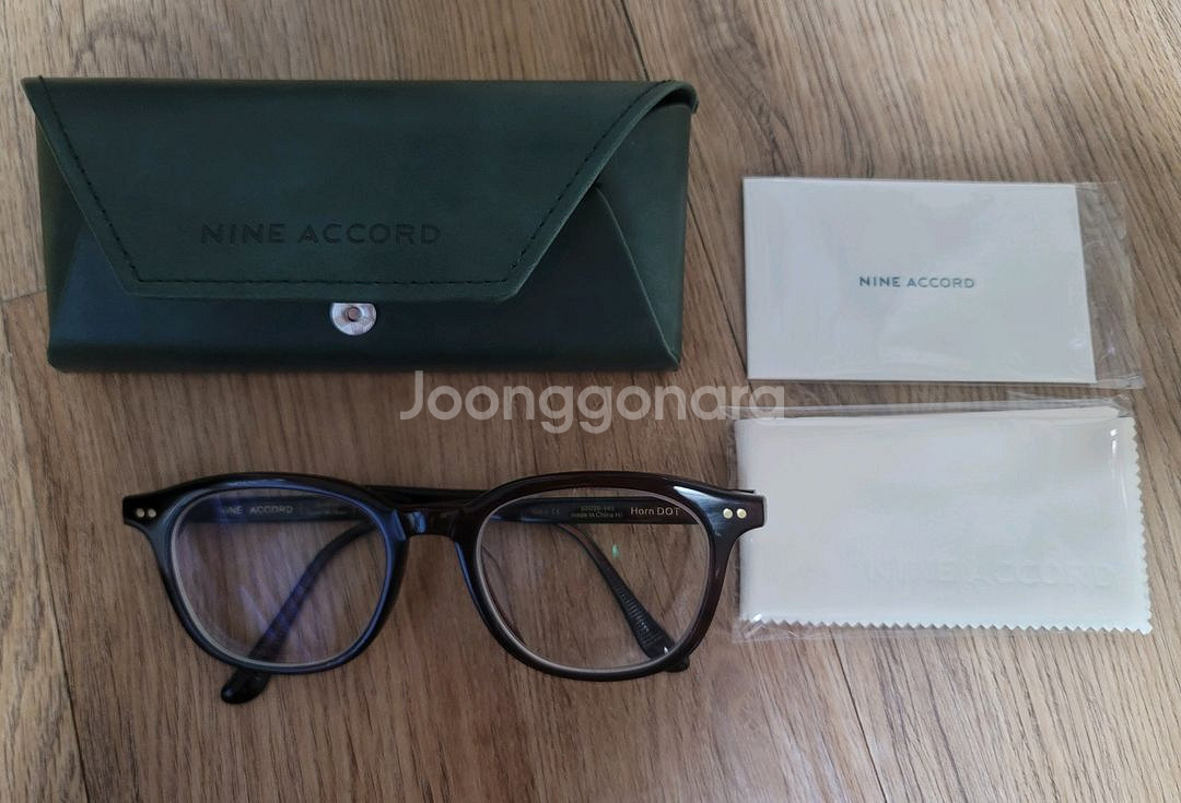 나인어코드 horn dot 딥톨토이즈 브라운 뿔테 안경--1