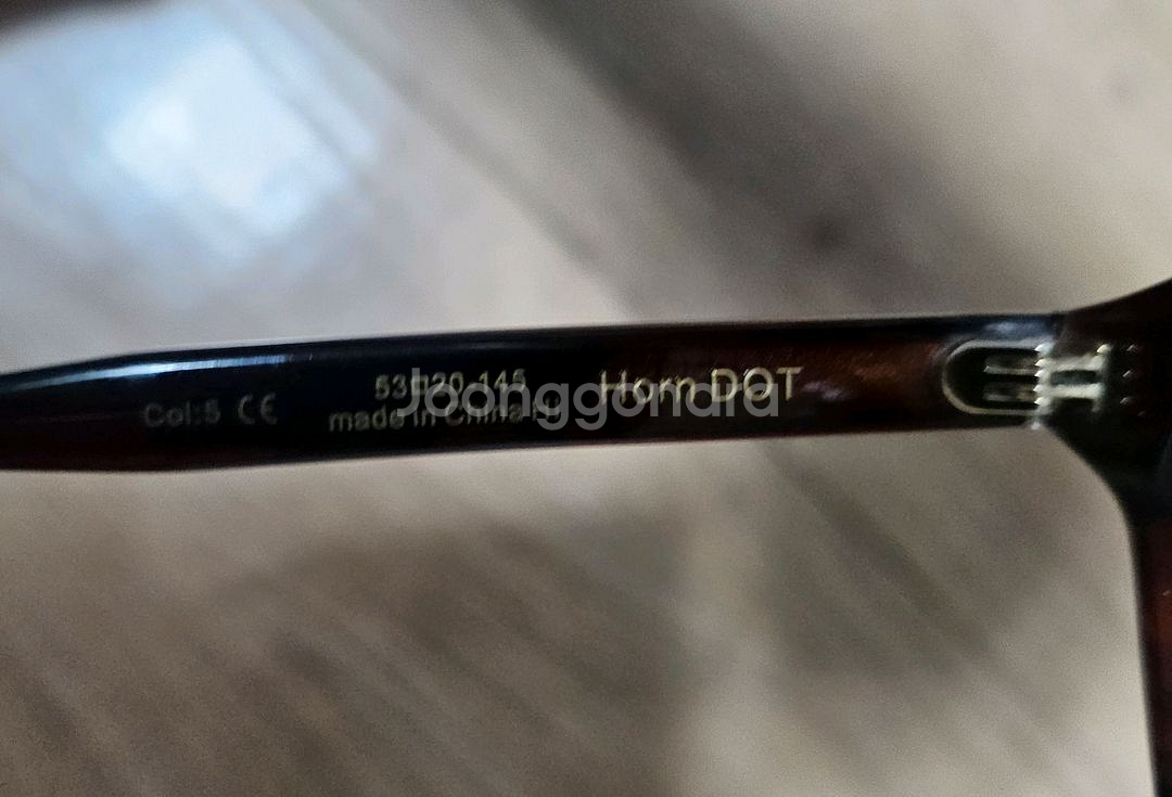 나인어코드 horn dot 딥톨토이즈 브라운 뿔테 안경--4