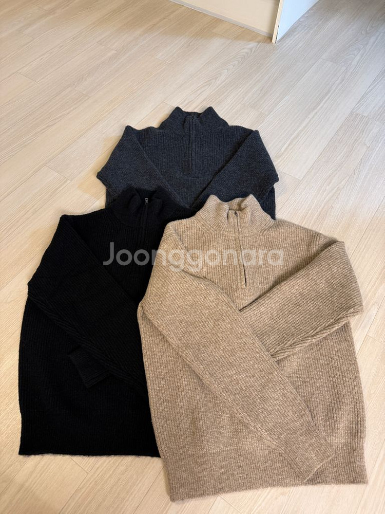 유니클로 하프집업니트 3컬러 일괄--0