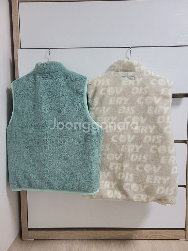 새상품)디스커버리 구스다운 양면 베스트 패딩조끼--6