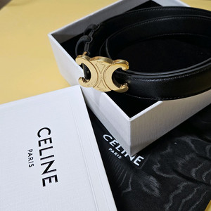 [80] 셀린느 트리옹프 벨트 미듐 금장/블랙