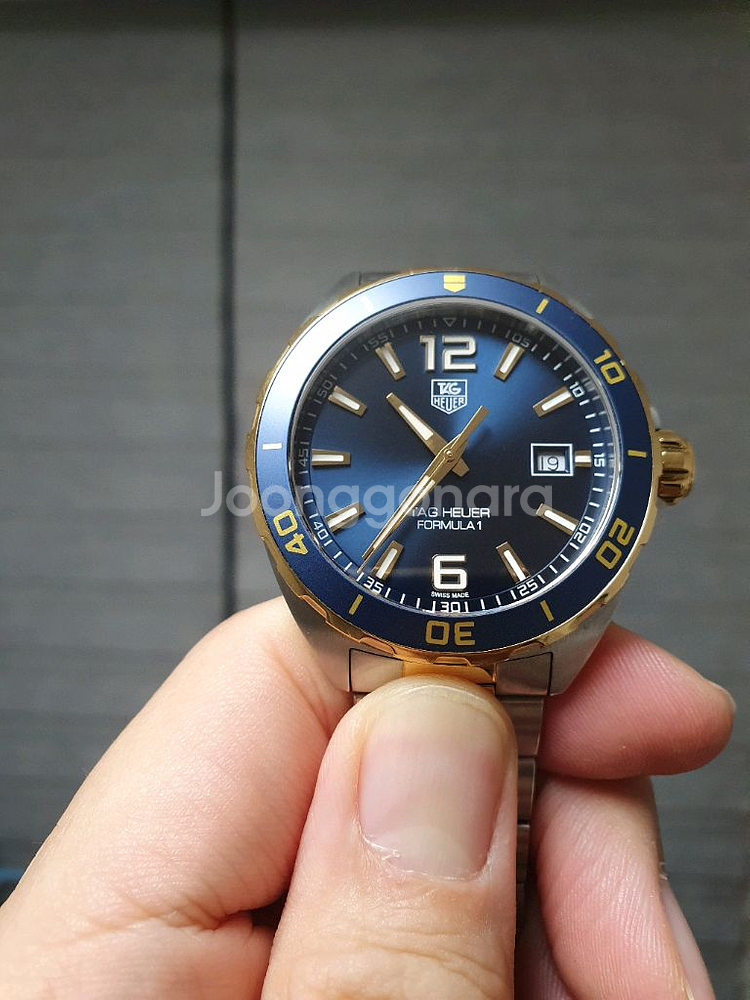 (상태 최상) 태그호이어 포뮬러1 청판 콤비 41mm--0