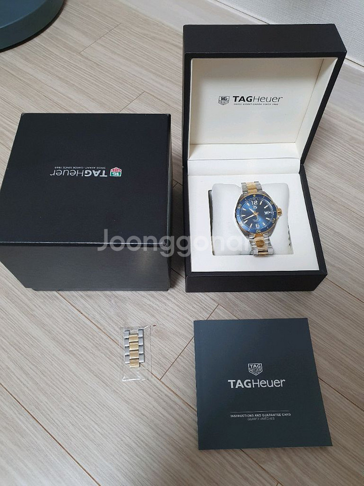 (상태 최상) 태그호이어 포뮬러1 청판 콤비 41mm--8