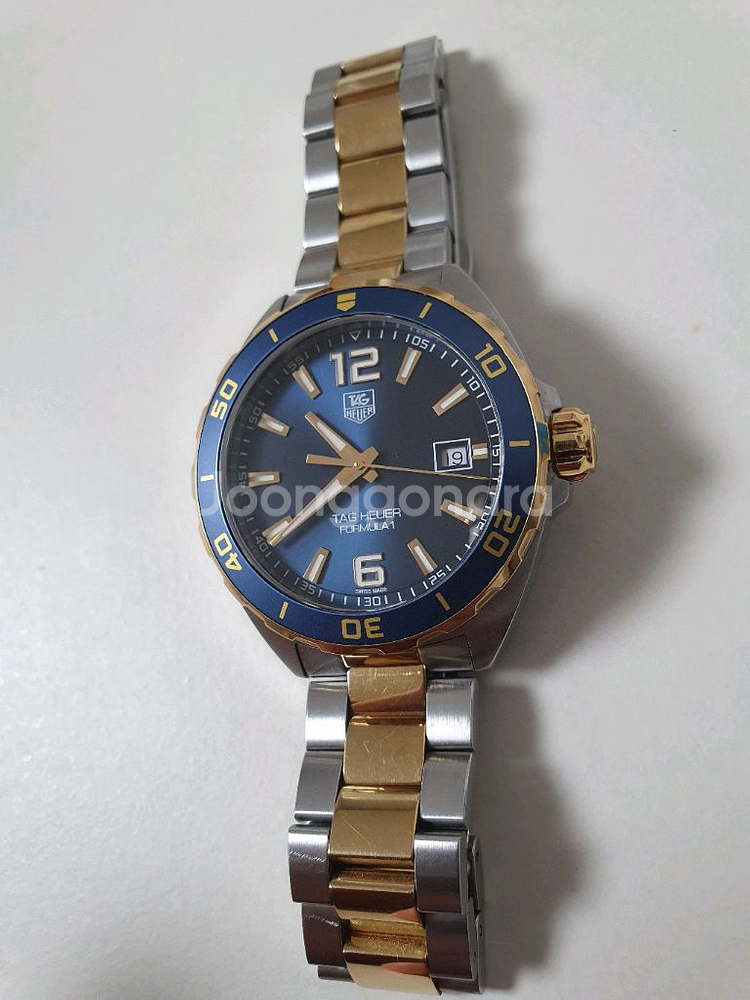 (상태 최상) 태그호이어 포뮬러1 청판 콤비 41mm--6