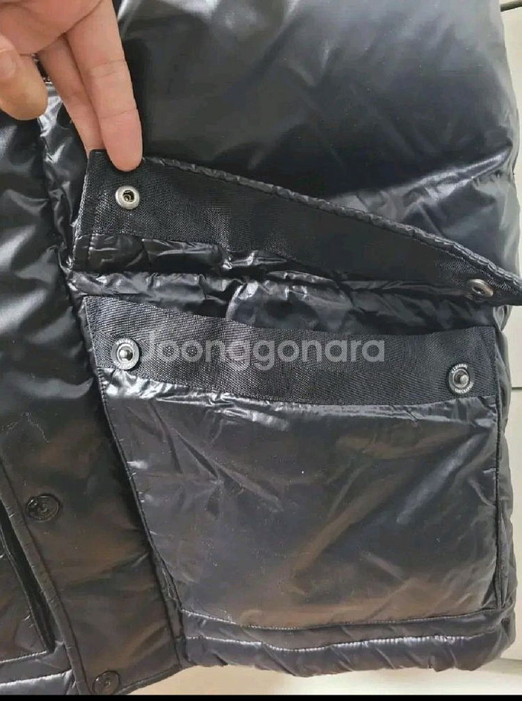 새상품)내셔널지오그래픽 유광 2중후드 패딩조끼 베스트--4