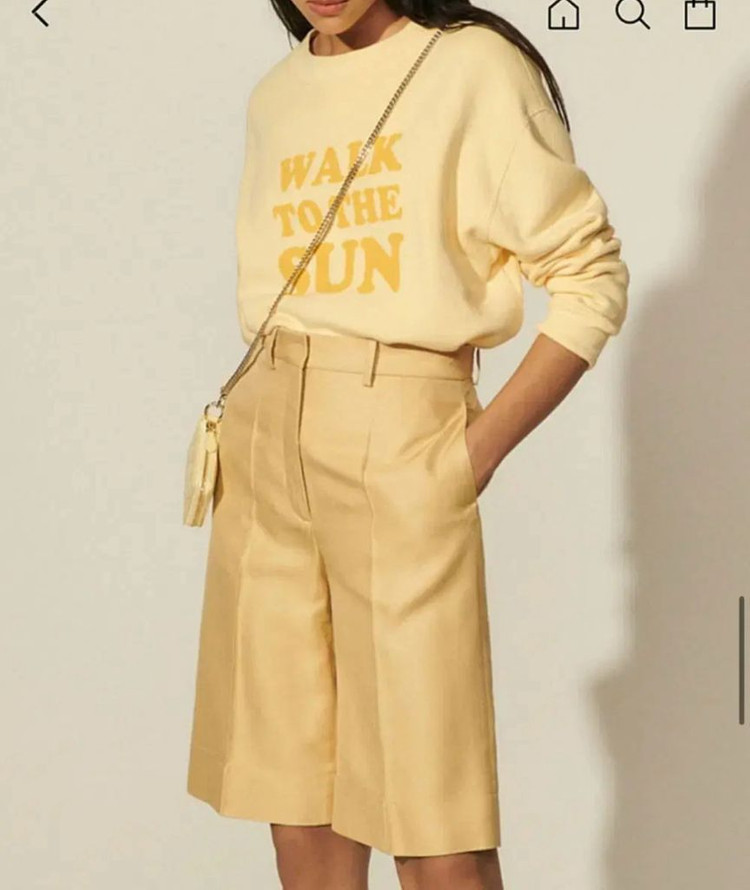 SANDRO산드로)하이 웨이스트 버뮤다 34 이미지