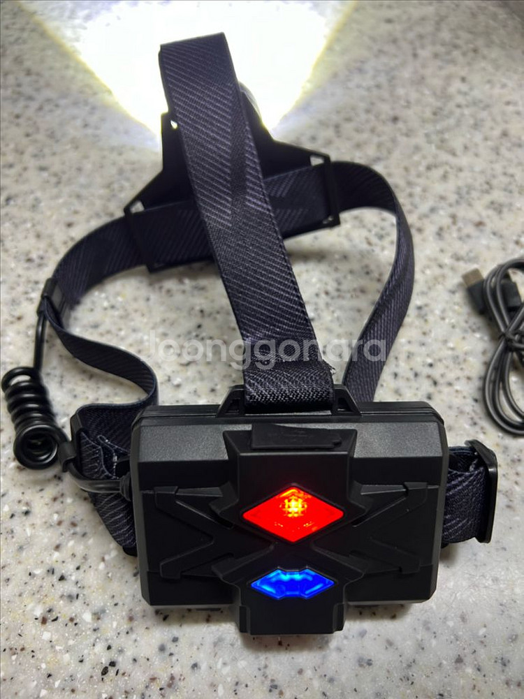 2500루멘 낚시 해루질 캠핑용 고광량 C타입 헤드랜턴--2