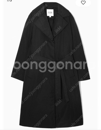 <택있음>COS 벨티드 패딩 셀 다운 코트(34/블랙)--0