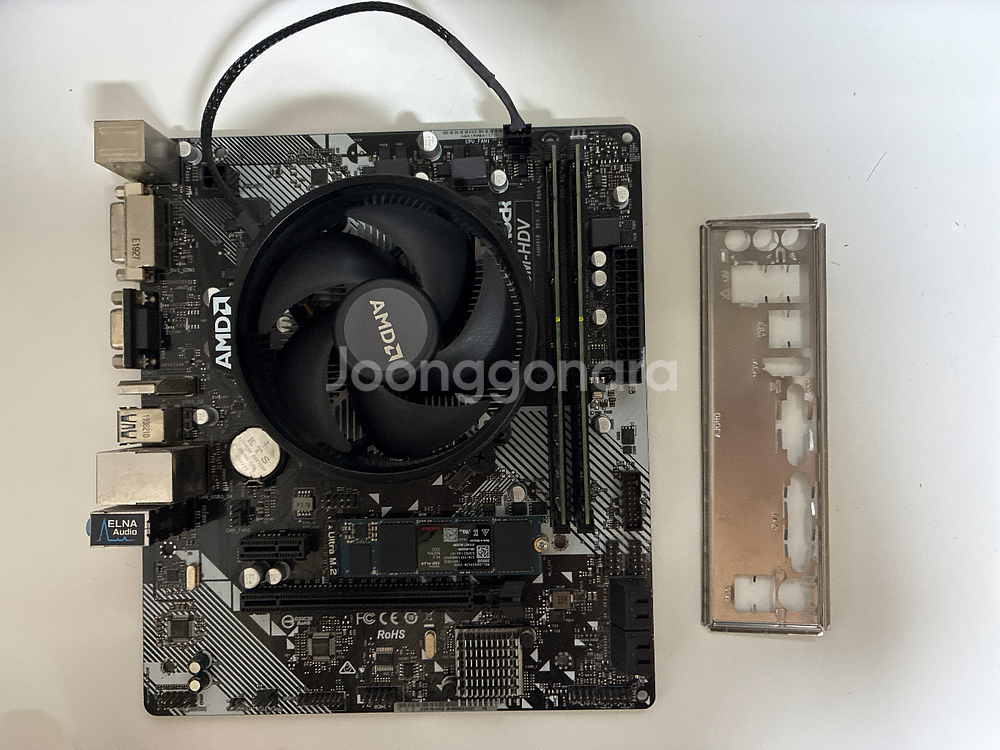 3200G 보드셋 (cpu 메인보드 램 ssd) 팝니다--0