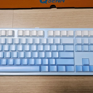 큐센 Q104 하이무 저소음 딥블루축 기계식 키보드