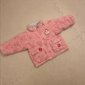 베베드피노 핑크 코듀로이 토끼 아우터 110