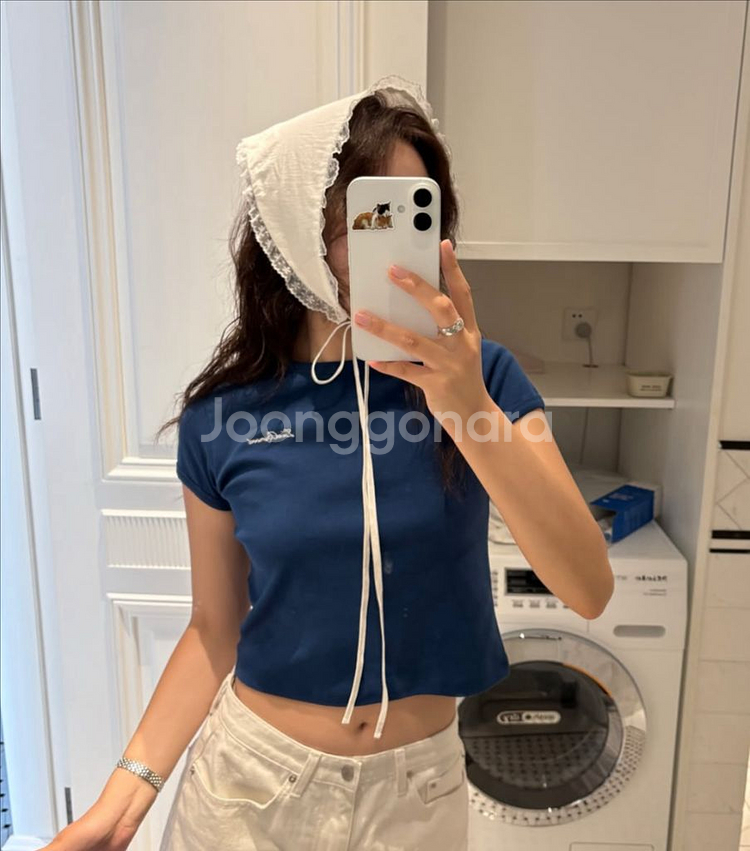 [새상품] 바이무드 웨더 레이스 커치프 스카프--0