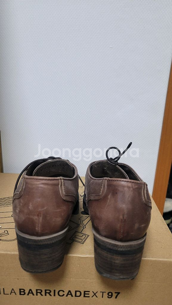 버팔로 브라운 가죽 구두 240(통굽 5cm)--2