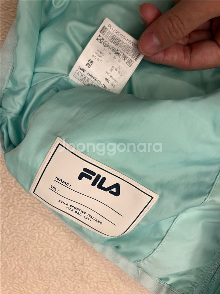 휠라 FILA 민트 구스다운 패딩 점퍼 130--9