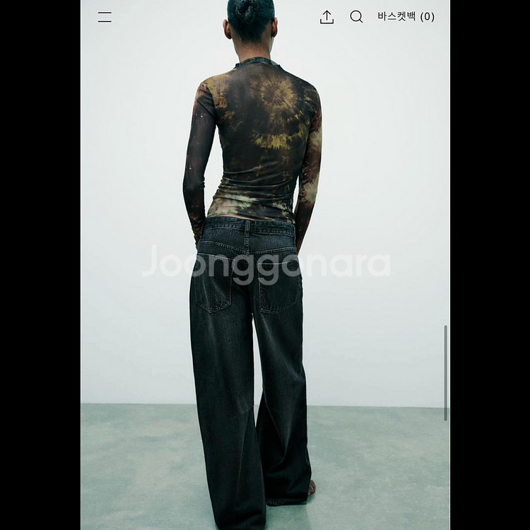 zara 자라 하이넥 튤 탑--9