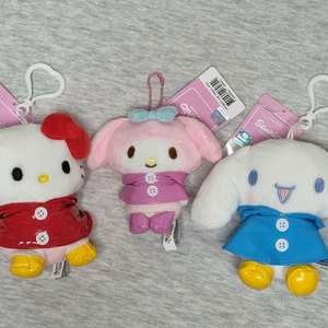 산리오 우비 키링 인형 세트