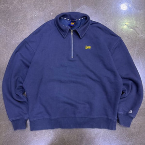 Lee 카라 반집업 맨투맨 티셔츠 네이비 XL