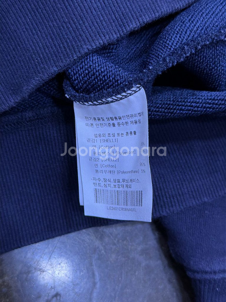 Lee 카라 반집업 맨투맨 티셔츠 네이비 XL--5