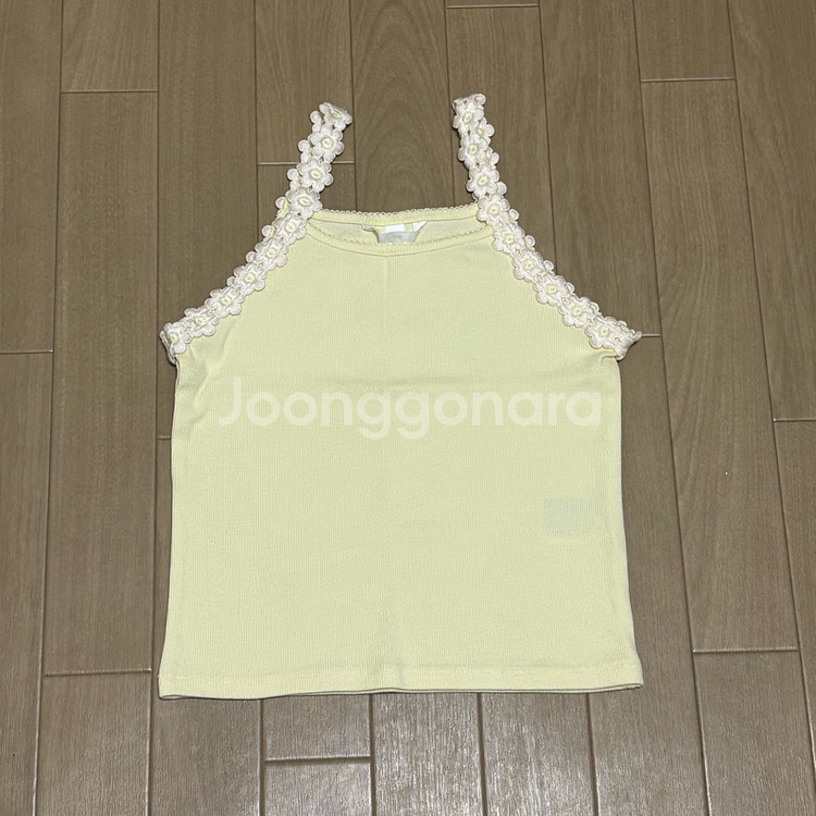 h&m 에이치앤엠 레이스 디테일 스트랩 탑--0