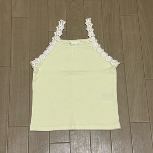 h&m 에이치앤엠 레이스 디테일 스트랩 탑