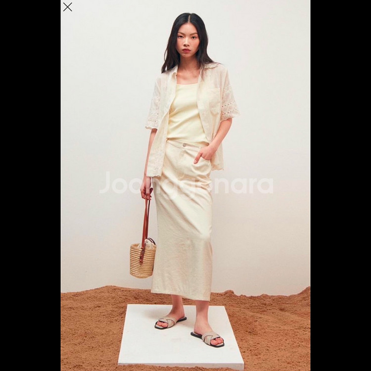 h&m 에이치앤엠 레이스 디테일 스트랩 탑--5