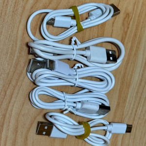 USB A to C 케이블 5개