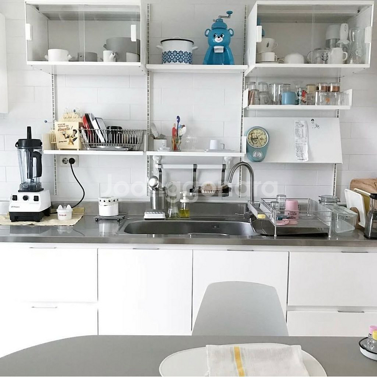 레어로우 시스템선반 유리도어 캐비닛2개--0