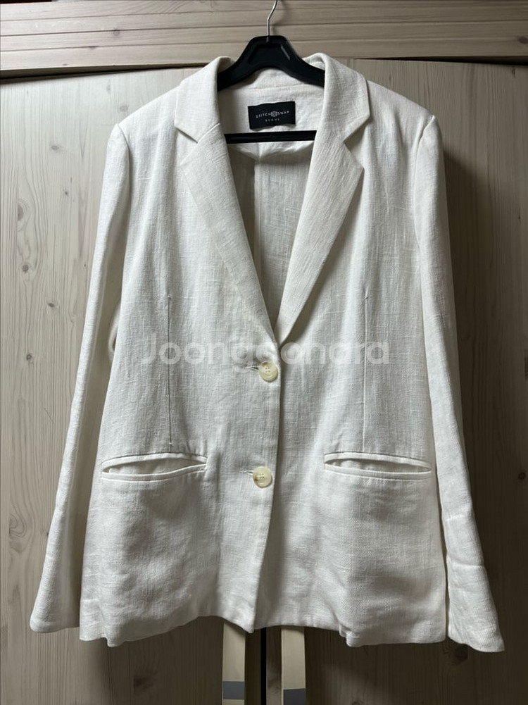 흰색 화이트 린넨 블레이저 자켓 가내스라 미뉴에트 라이--0